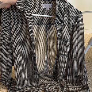 Nanette black and white polka dot Patterned Shirt
